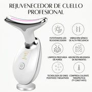 Anti-Wrinkle Facial Massager with 7 Led Lights, Ems, Heat and Vibration, Ionic Cleansing and Firming Care for Face and Neck