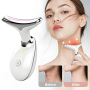 Anti-Wrinkle Facial Massager with 7 Led Lights, Ems, Heat and Vibration, Ionic Cleansing and Firming Care for Face and Neck