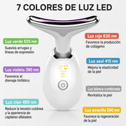 Anti-Wrinkle Facial Massager with 7 Led Lights, Ems, Heat and Vibration, Ionic Cleansing and Firming Care for Face and Neck