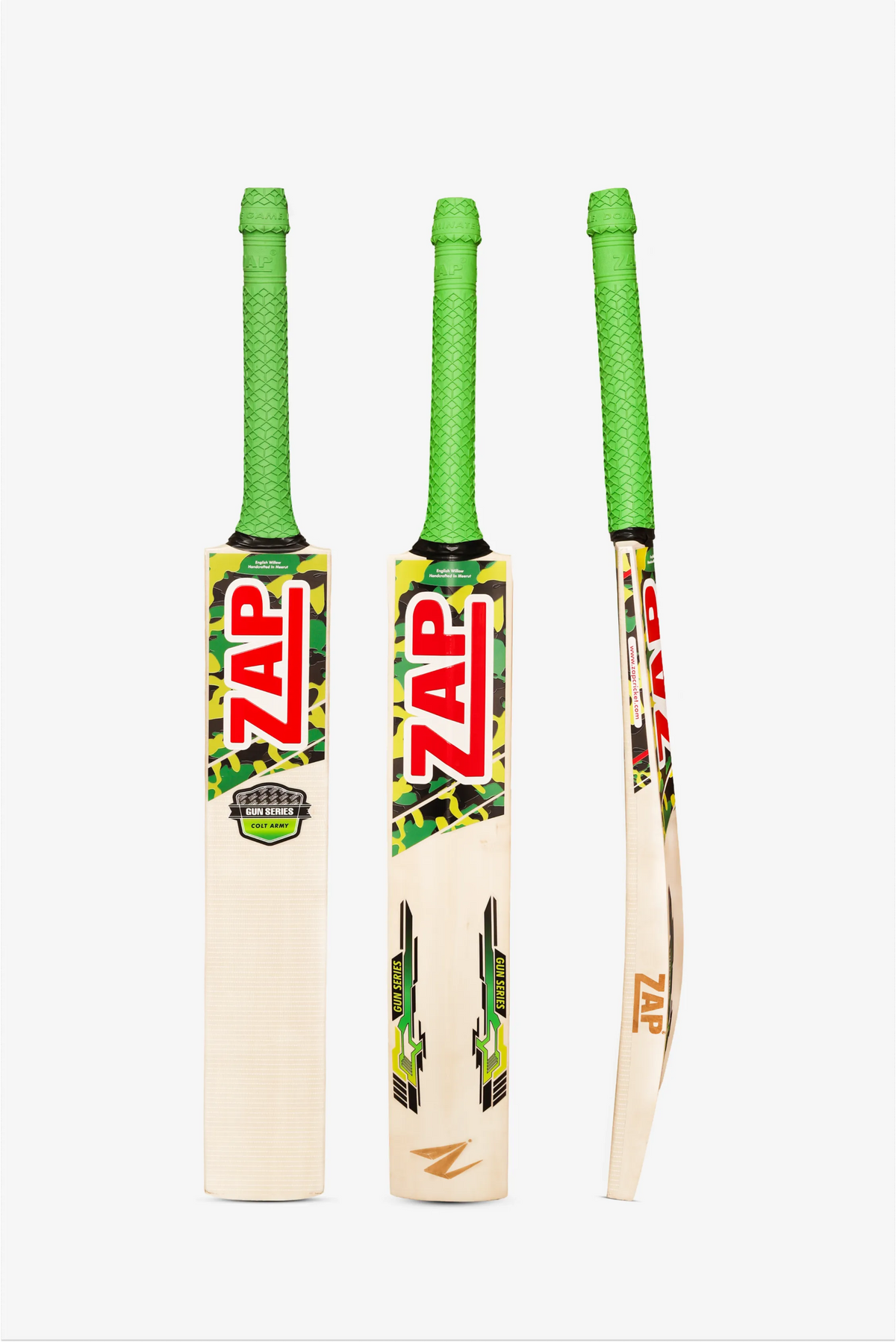 ZAP Gun Colt Army English Willow Cricket Bat