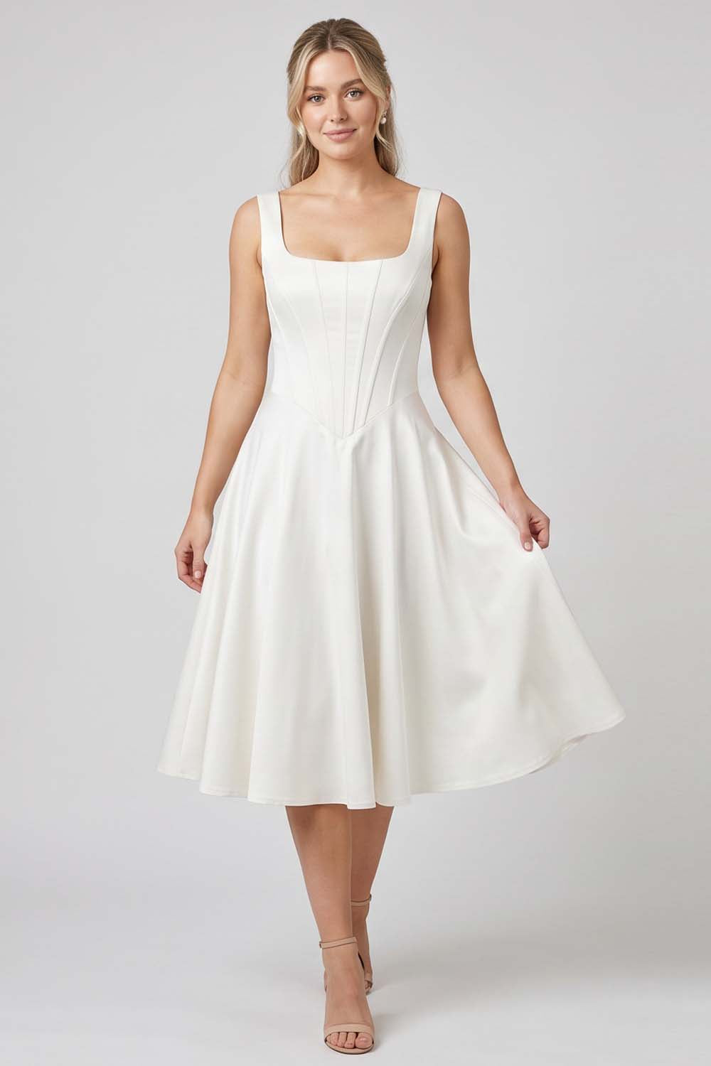 MIRABELLE Corset Sundress - Ivory