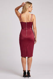 VIVIENNE Corset Evening Dress - Crimson