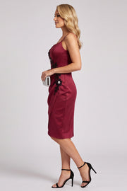 VIVIENNE Corset Evening Dress - Crimson