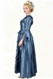 Dusty Blue Rococo Muse Corset Dress