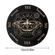 Wooden Pendulum Board moon Star Divination Energy Carven Plate Healing Meditation Board Ornaments Metaphysical Altar Ouija Board