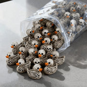 10/30pcs Cute Gothic Skeleton Duck - Resin Figurine - Desk Decoration, Halloween Miniature Scene DIY Accessory