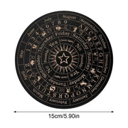 Wooden Pendulum Board moon Star Divination Energy Carven Plate Healing Meditation Board Ornaments Metaphysical Altar Ouija Board